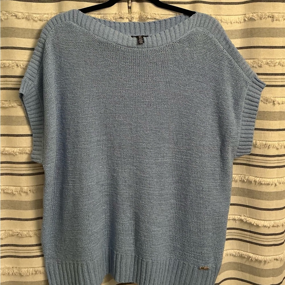 Jones New York Light Blue Crew Neck Sweater
